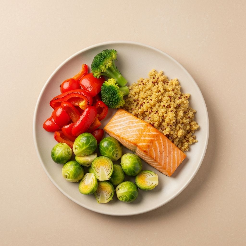 Zbilansowany posiłek - różne składniki